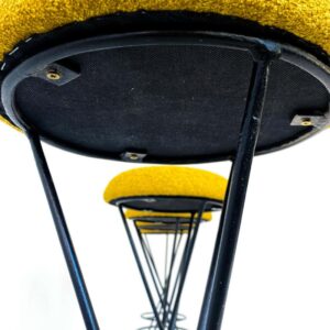 Yellow Swivel Iron Bar Stools5